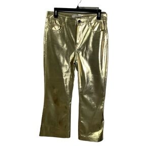 Jucca Women's Gold Casual Pants Made in Italy